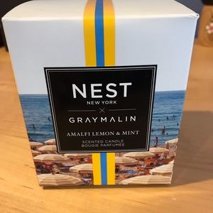 NIB NEST New York x Graymalin  1 wick 7 ounce candle Amalfi Lemon and Mint